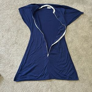 Navy blue zipadee zip wearable blanket